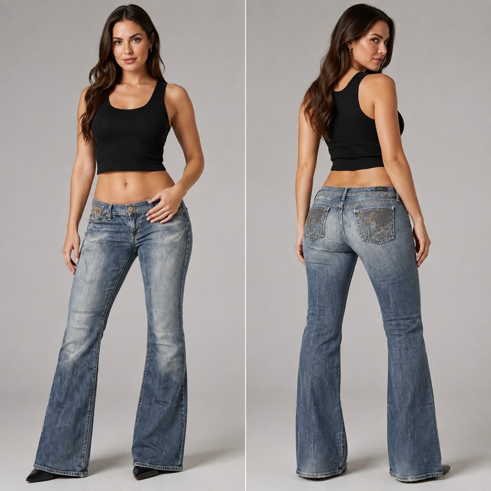 Citizens of Humanity Jeans Womens 30 Paloma Low Waist Flare Leg Blue Denim Y2K